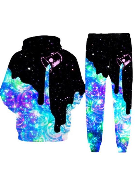 數碼印花牛奶杯時尚3D數碼印花情侶裝衛衣套裝-細節圖2