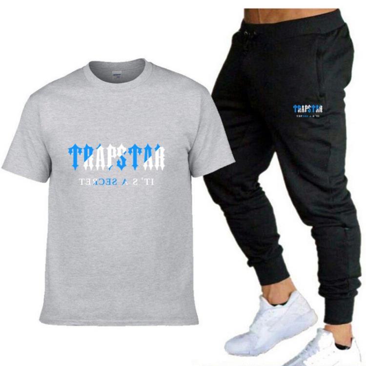 短袖T恤 夏季男士 長褲套裝 衫純色休閒套裝運動套裝衫批髮-細節圖8