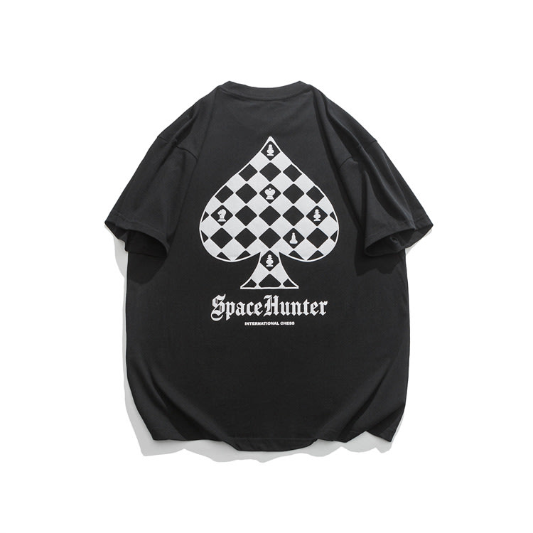 北界男裝 美式潮牌2023夏季新款髮泡印花短袖T恤男ins休閒體恤衫-細節圖3