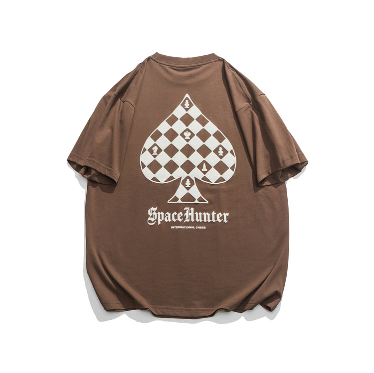 北界男裝 美式潮牌2023夏季新款髮泡印花短袖T恤男ins休閒體恤衫-細節圖5