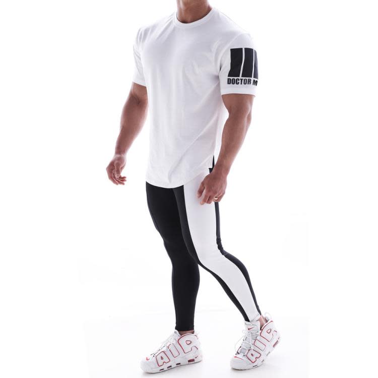 短袖T恤 肌肉博士歐美潮流夏季新款運動男士健身跑步訓練服裝-細節圖4