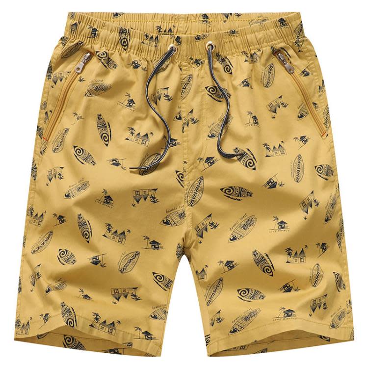 短褲 男士沙灘褲純棉寬松男士5分褲夏季休閒居家全棉褲大褲頭外穿-細節圖3