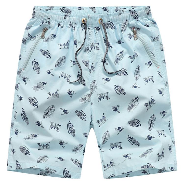 短褲 男士沙灘褲純棉寬松男士5分褲夏季休閒居家全棉褲大褲頭外穿-細節圖4