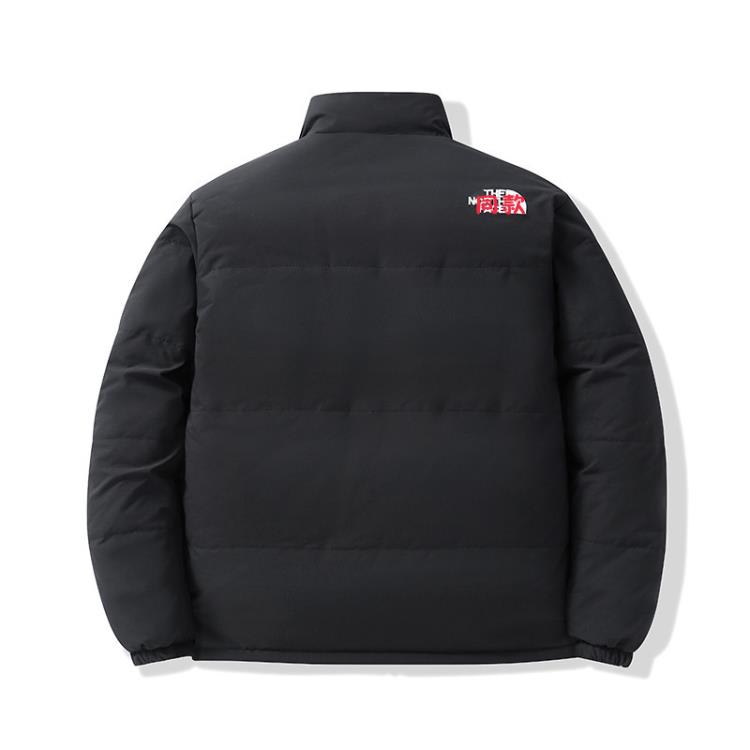 羽絨外套 北糆冬季刺繡羊羔絨雙面穿爆款棉服加厚冬裝棉衣男士休閒外套-細節圖5