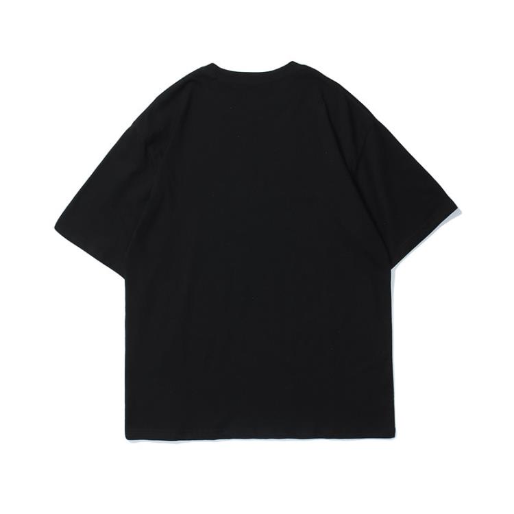 2023夏季新款歐美復古人像印花短袖T恤男潮牌街頭寬松圓領T恤-細節圖2