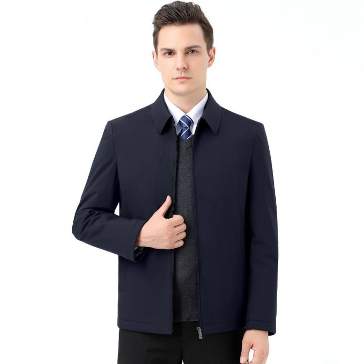 冬季新款中年男士羽絨服短款加厚保暖爸爸冬裝時尚休閒夾克外套男-細節圖2