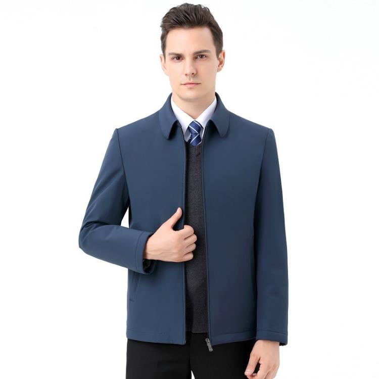 冬季新款中年男士羽絨服短款加厚保暖爸爸冬裝時尚休閒夾克外套男-細節圖3