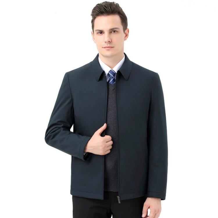 冬季新款中年男士羽絨服短款加厚保暖爸爸冬裝時尚休閒夾克外套男-細節圖6