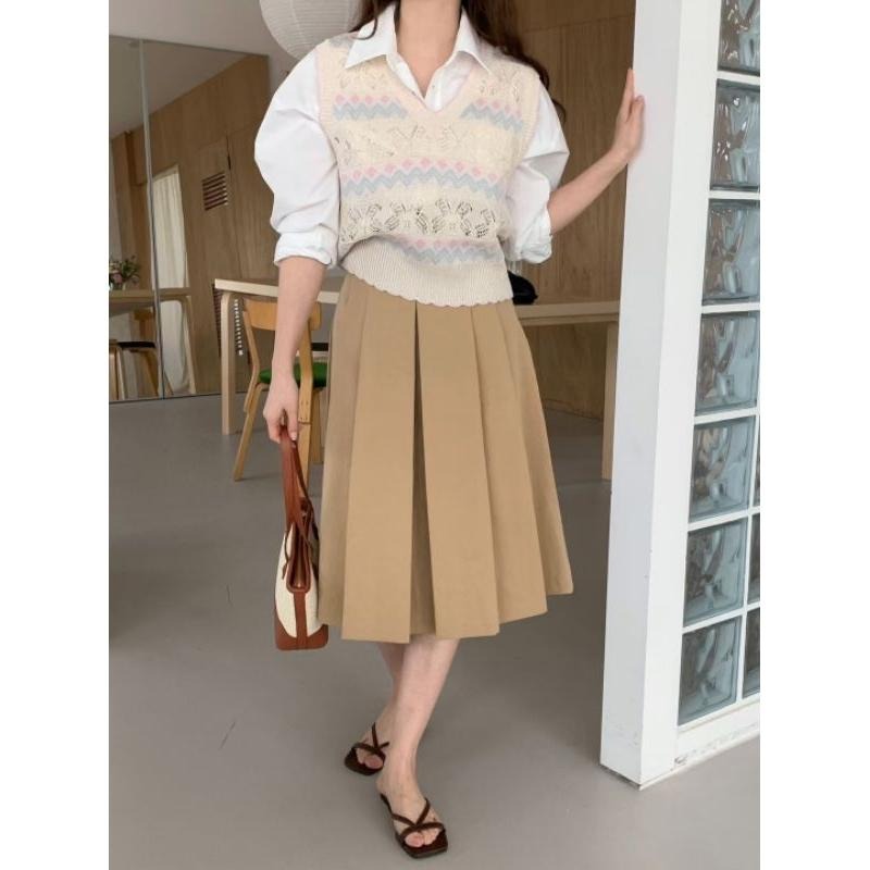 現貨 韓國針織條紋粉彩背心 黑色-細節圖4