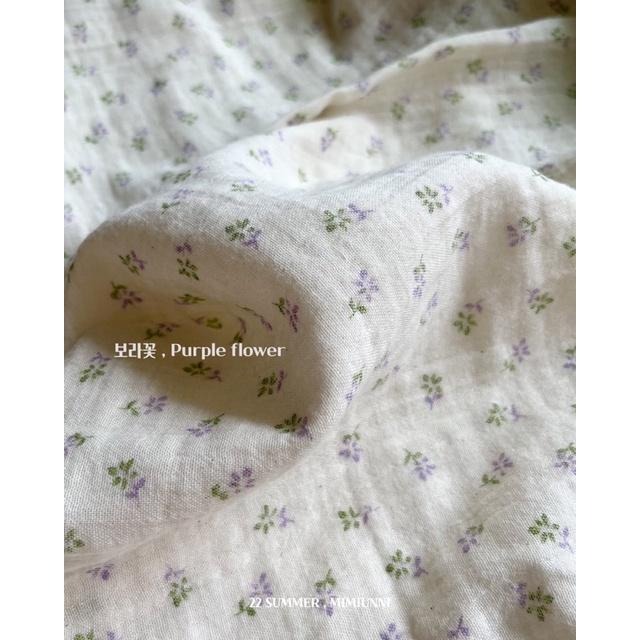 現貨 韓國舒適碎花四季薄毯 紫-細節圖6