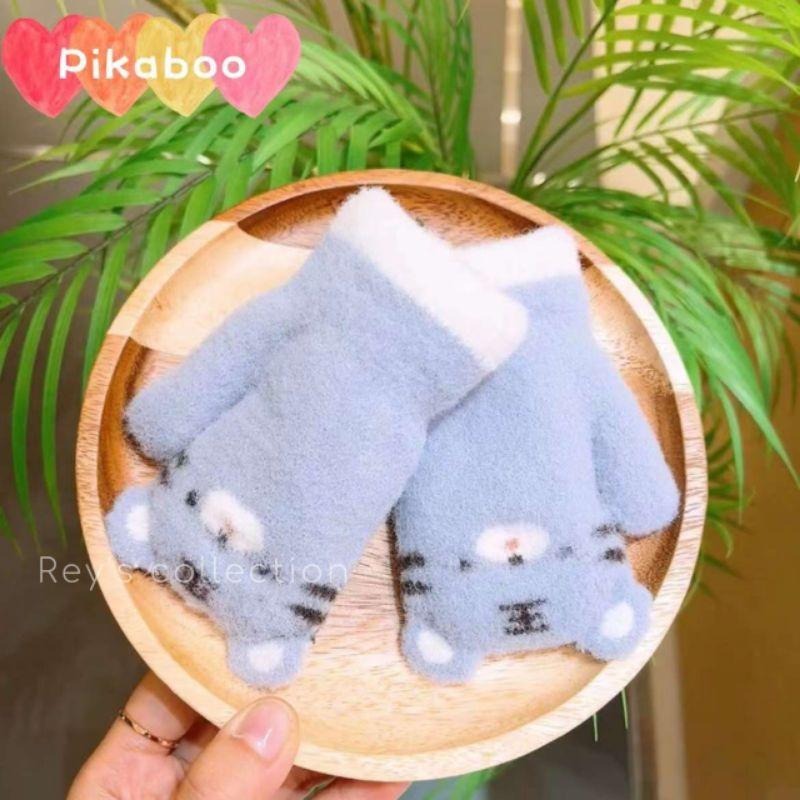 現貨 韓國 可愛小老虎絨毛保暖手套-細節圖4