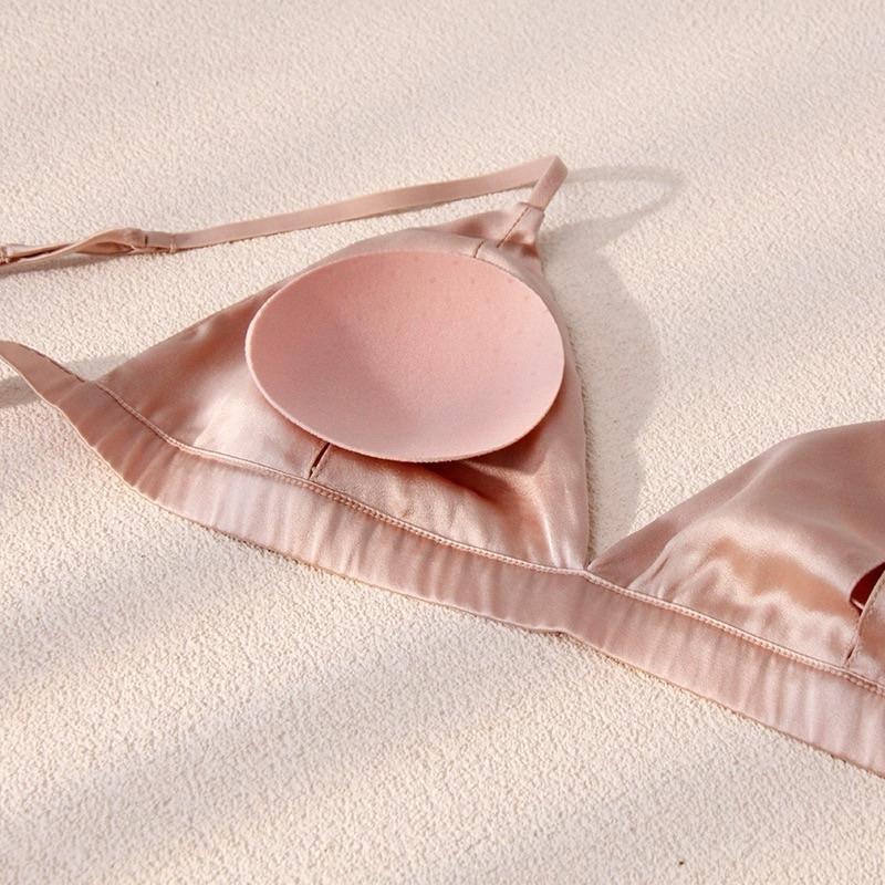 現貨 好穿零著感真絲法式無鋼圈內衣 小胸薄杯 粉/綠-細節圖3