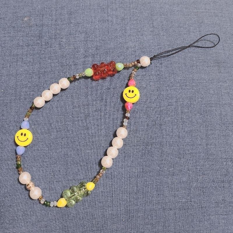 現貨 韓國小熊軟糖的幸運串珠手機吊飾-細節圖2