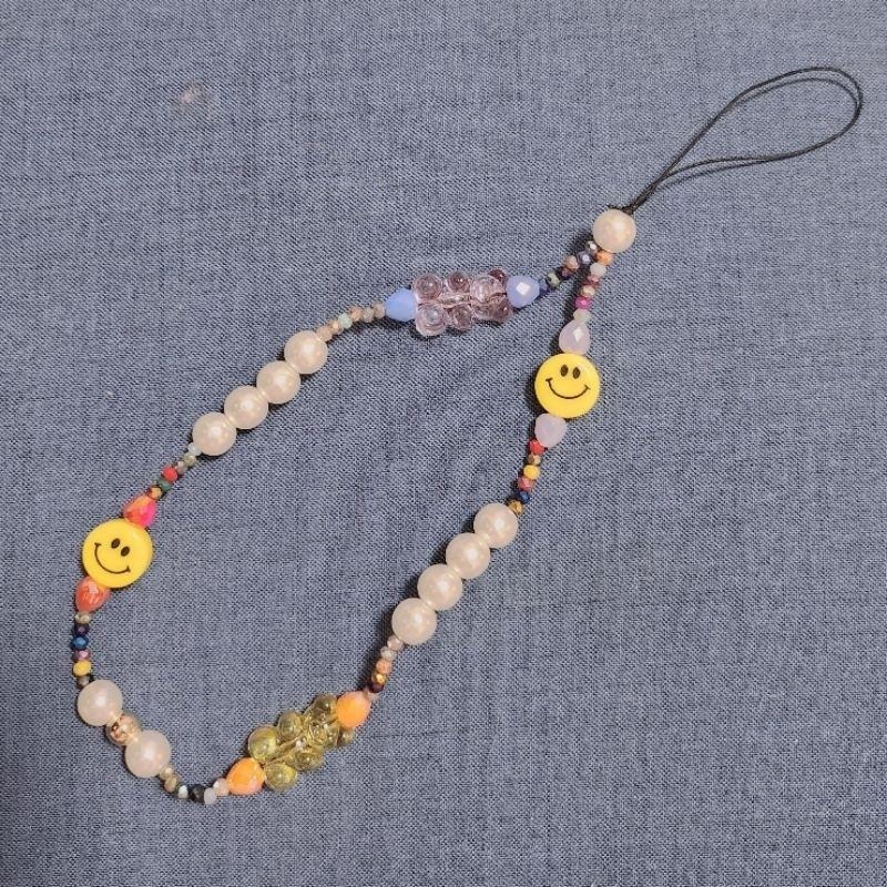 現貨 韓國小熊軟糖的幸運串珠手機吊飾-細節圖3