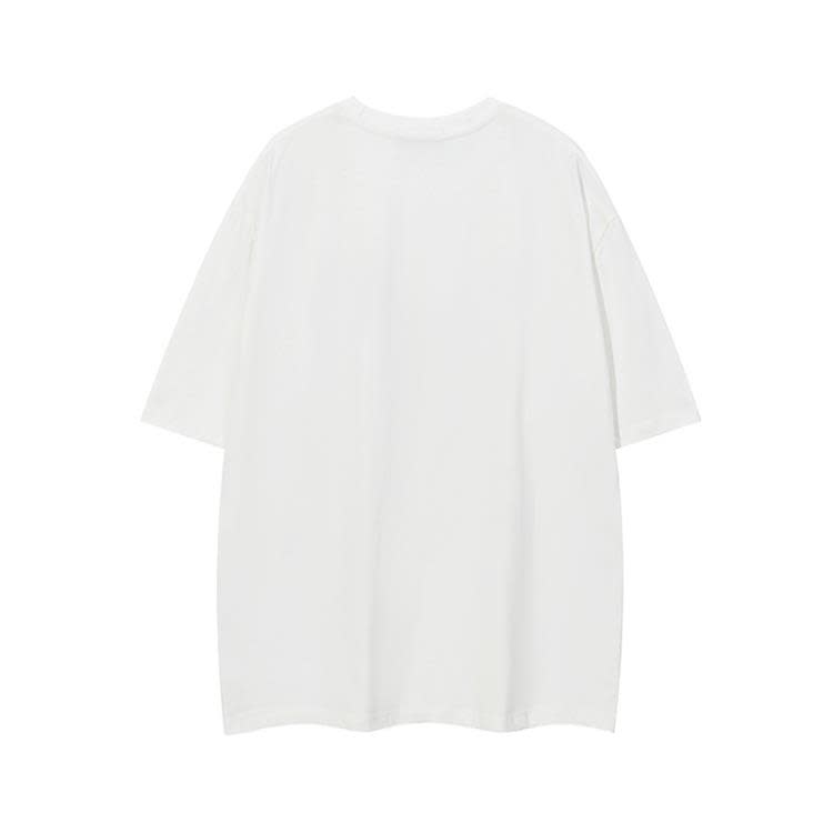 縱線貿易S777簡約字母印花短袖T恤2023春夏新款短袖圓領寬松上衣-細節圖3