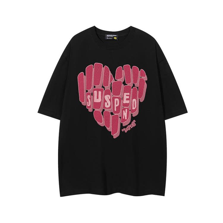 縱線貿易S777簡約字母印花短袖T恤2023春夏新款短袖圓領寬松上衣-細節圖4