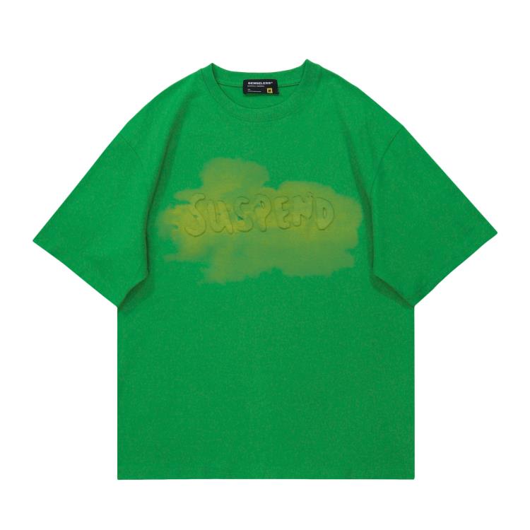 2023年夏季新款短袖個性凹凸網點百搭短袖情侶短袖-細節圖2