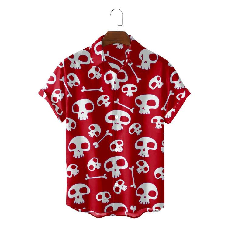 2023夏季新款男士3D印花系列短袖開衫襯衣夏威夷海邊沙灘風男士襯-細節圖2