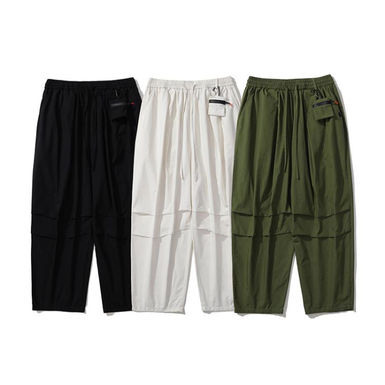 DM078 提花格子工裝褲 黑色 白色 綠色 M-XXL-細節圖5