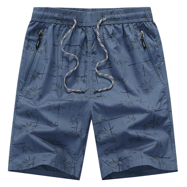 短褲 純棉中年男士休閒格子多口袋夏天大碼寬松五分褲運動沙灘褲男-細節圖2