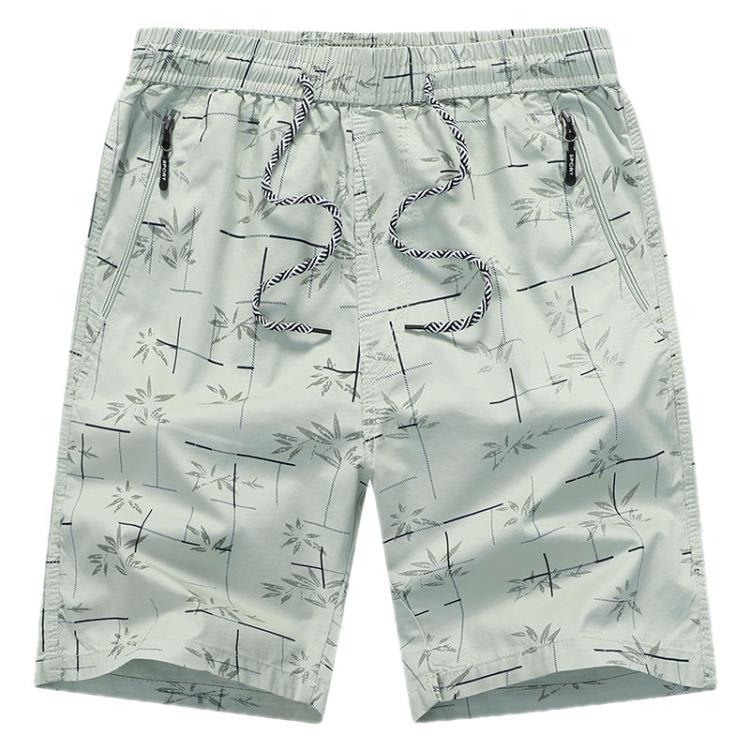 短褲 純棉中年男士休閒格子多口袋夏天大碼寬松五分褲運動沙灘褲男-細節圖5