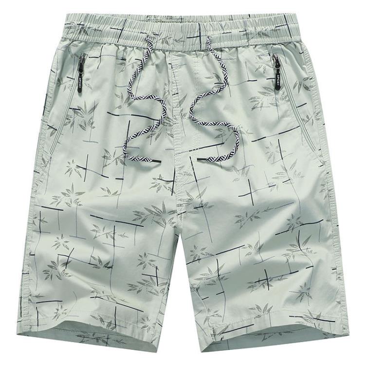 短褲 純棉中年男士休閒格子多口袋夏天大碼寬松五分褲運動沙灘褲男-細節圖7