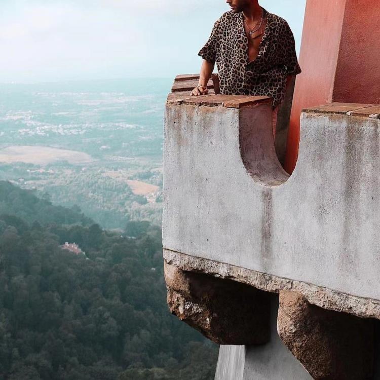 2023新款新款新款豹紋印花男裝襯衣上衣-細節圖4