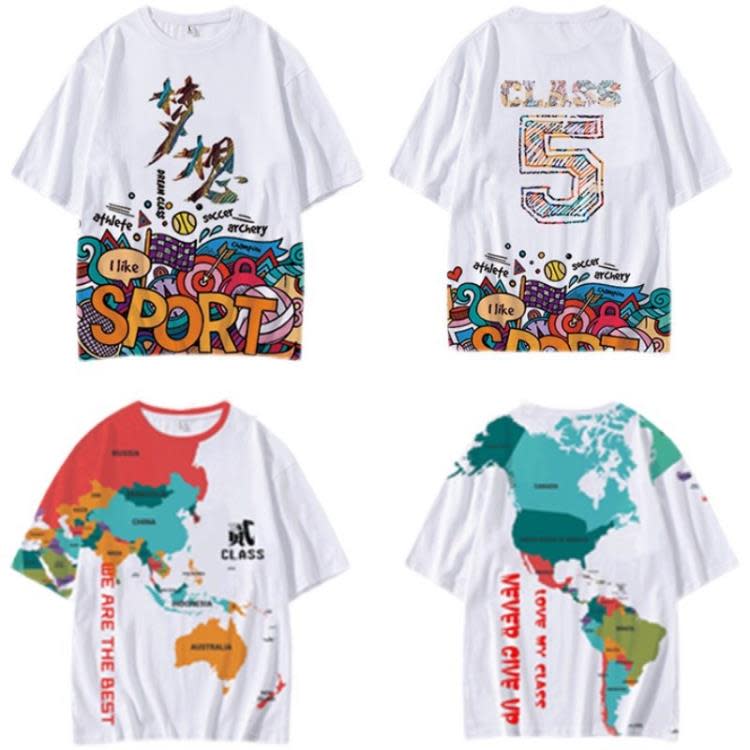 短袖T恤 班服耐穿t恤學生畢業小學初高中套裝運動會印字logo襯衫diy-細節圖5