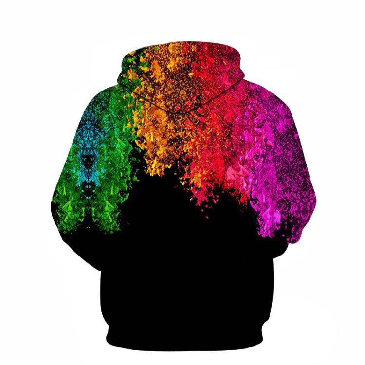 衛衣 2023歐美春秋季款油漆連帽衫 3D數碼印花童裝寬松棒球服-細節圖2