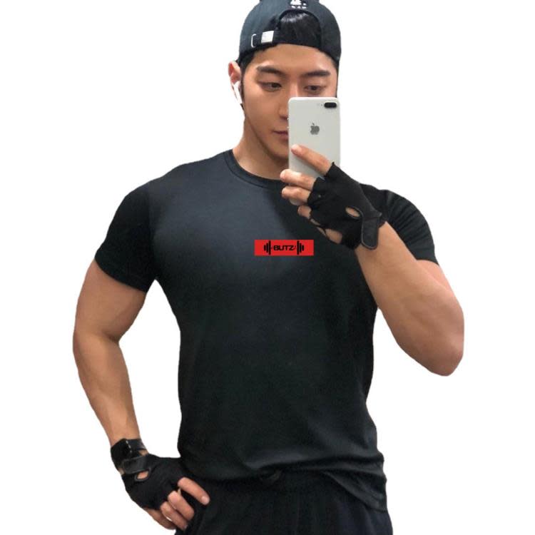 短袖T恤 肌肉博士正韓歐美2023潮牌跑步訓練運動男式健身體恤-細節圖5