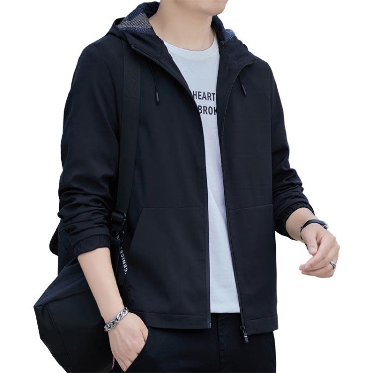 夾克 男士外套2023春秋新款時尚正韓潮流休閒男裝棒球服潮款上衣服-細節圖5