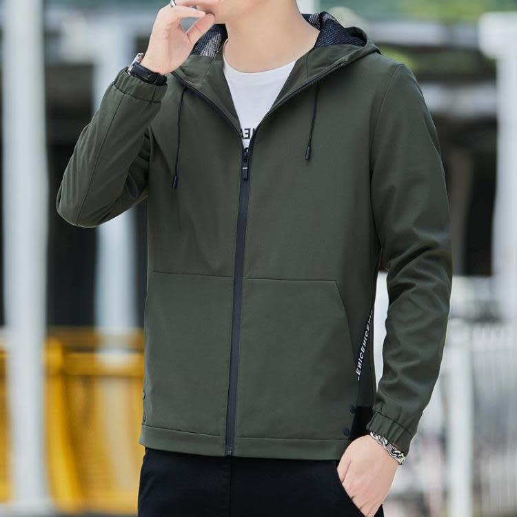 夾克 男士外套2023春秋新款時尚正韓潮流休閒男裝棒球服潮款上衣服-細節圖8