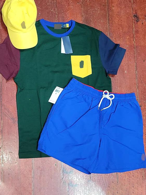 歐美夏季新款男式運動短袖套裝時尚創意3D印花休閒T恤 短褲二件套-細節圖7