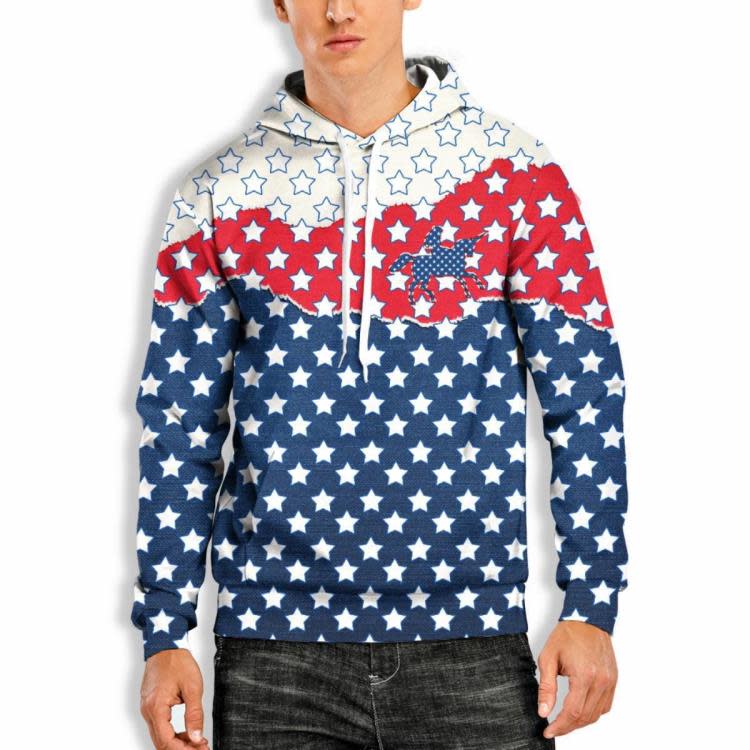 2023新款春秋3D數碼印花獨立日獨角獸男休閒寬松衛衣-細節圖3