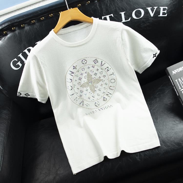 毛衣 2023新款春夏針織衫短袖男印花時尚帥氣半袖男大碼男裝上衣潮-細節圖3