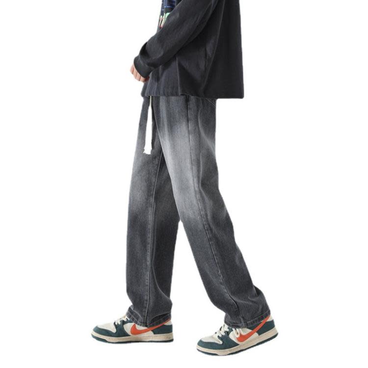 牛仔褲 春秋季男式新款正韓潮牌彈力男士直筒百搭休閒褲男褲-細節圖5