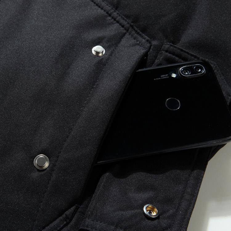 羽絨外套 長款過膝蓋男士服2023冬季新款中長款情侶潮牌加厚外套-細節圖3