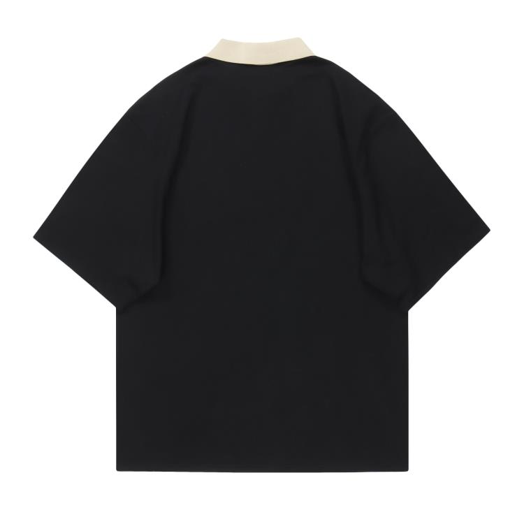 2023年夏季新款短袖美式卡通經典百搭POLO短袖情侶短袖-細節圖3