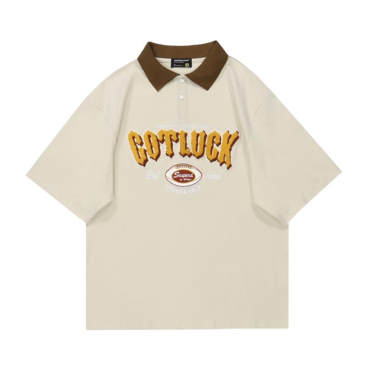 2023年夏季新款短袖美式卡通經典百搭POLO短袖情侶短袖-細節圖6