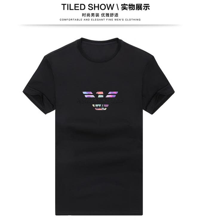 短袖T恤 2023男士印花時尚潮流休閒簡約百搭日常青年通勤T夏季新品-細節圖6