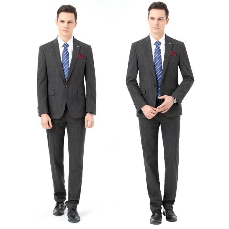 男西裝套裝春秋正裝新郎修身西服外套休閒商務職業裝男裝上衣正韓-細節圖4