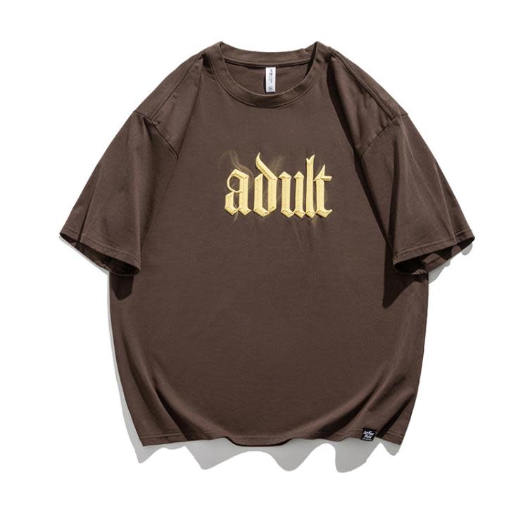 北界男裝 美式潮牌2023夏季新款字母印花寬松休閒短袖T恤男士tee-細節圖4