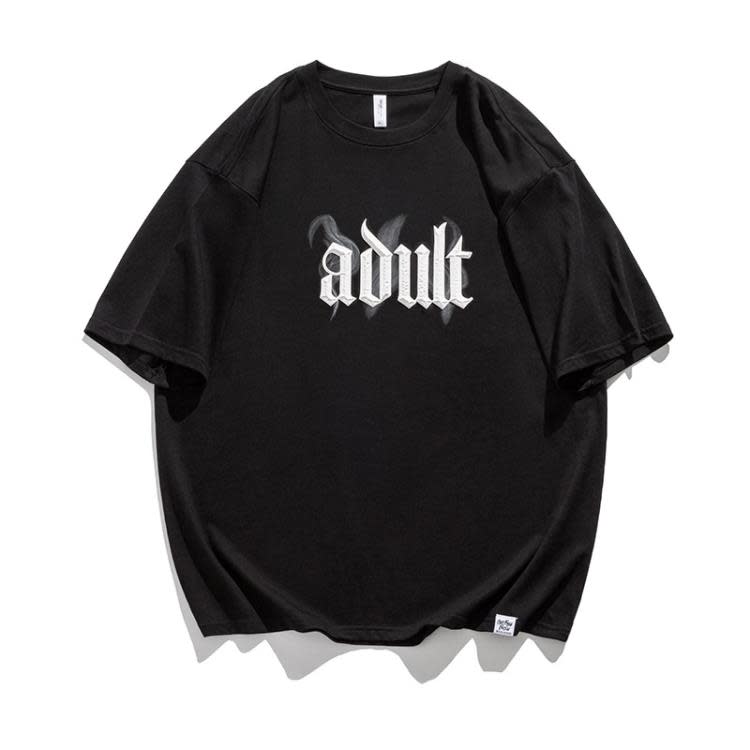 北界男裝 美式潮牌2023夏季新款字母印花寬松休閒短袖T恤男士tee-細節圖5