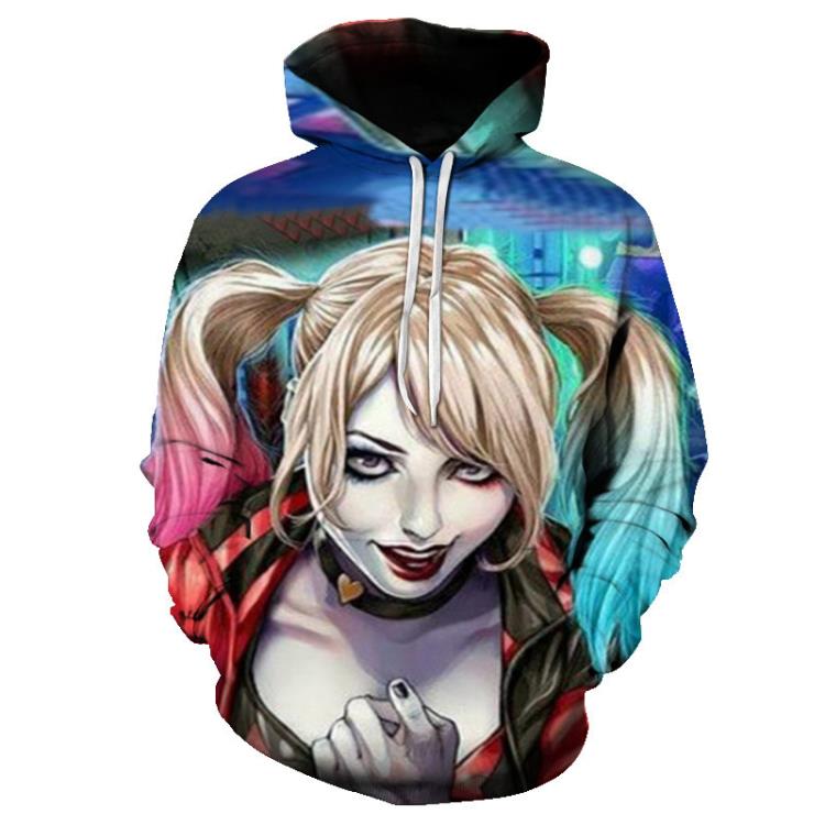 2023春秋潮牌熱銷鬼娃搞笑3D數碼印花大碼男裝棒球服衛衣-細節圖7