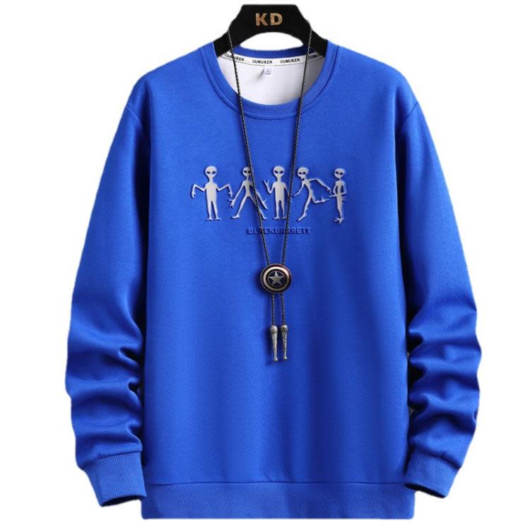 衛衣男士新款男裝圓領長袖t恤正韓寬松男式休閒打底衫上衣服批髮-細節圖5