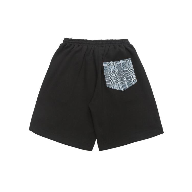 北界男裝 美式潮牌2023夏季新款拼接貼袋休閒短褲寬松大碼五分褲-細節圖5