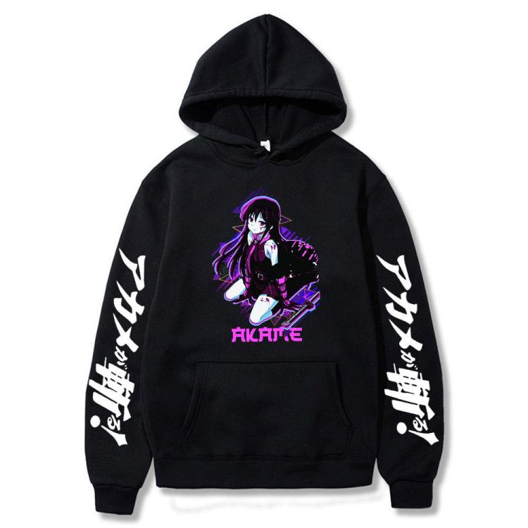 衛衣 2023 Akame Ga Kill斬·赤紅之瞳 印花連帽運動衫男帽衫-細節圖6