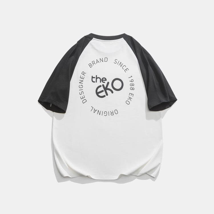 北界男裝 美式潮牌2023夏季新款230g雙紗精梳棉插肩袖短袖T恤男生-細節圖3