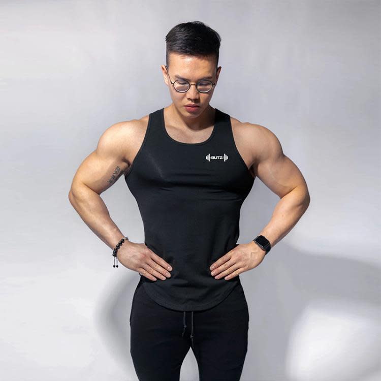 T恤 肌肉博士2023新款夏透氣運動背心男款修身健身無袖批髮-細節圖4