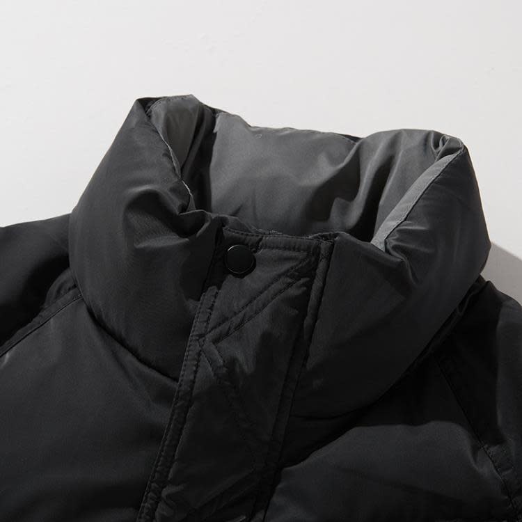 羽絨外套 冬季潮牌歐貨服男時尚個性帥氣保暖加厚簡約短款立領外套修身-細節圖4